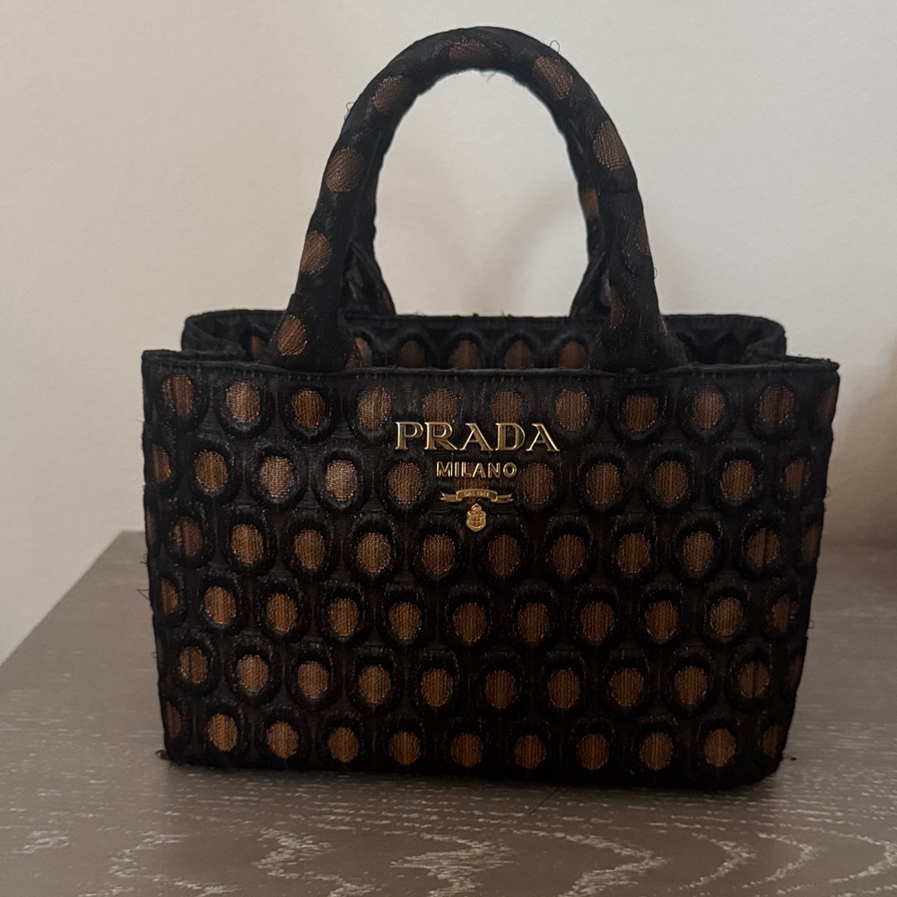 Prada Black and Brown Mini Bag